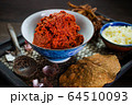 ingredient of thai spicy soup in ceramic bowl. 64510093
