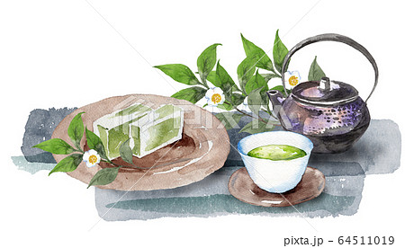 日本茶とようかんとお茶の木 64511019