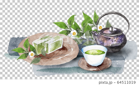 日本茶とようかんとお茶の木 64511019