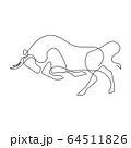 Chinese new year 2021 year of the cow, red and 64511826