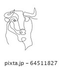 Chinese new year 2021 year of the cow, red and 64511827