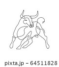 Chinese new year 2021 year of the cow, red and 64511828