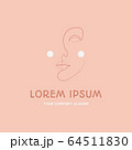 Continuous line woman face beauty fashion logo 64511830