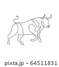 Chinese new year 2021 year of the cow, red and 64511831