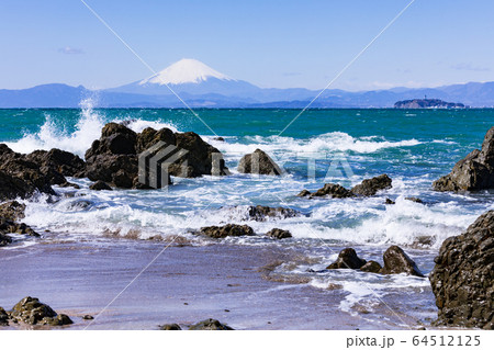 葉山から富士山 64512125