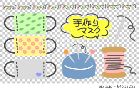 Gauze mask, cloth mask, handmade mask 64512252