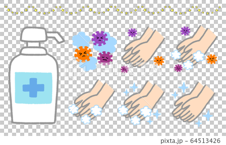 手洗い　ウイルス　ハンドソープ　除菌 64513426