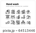 Hand wash icons set, Pixel perfect icon, Set of icons for web and mobile 64513446