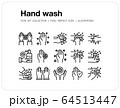 Hand wash icons set, Pixel perfect icon, Set of icons for web and mobile 64513447