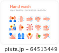 Hand wash icons set, Pixel perfect icon, Set of icons for web and mobile 64513449