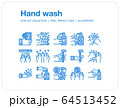 Hand wash icons set, Pixel perfect icon, Set of icons for web and mobile 64513452