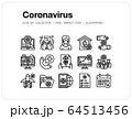 Coronavirus icons set, Pixel perfect icon, Set of icons for web and mobile 64513456