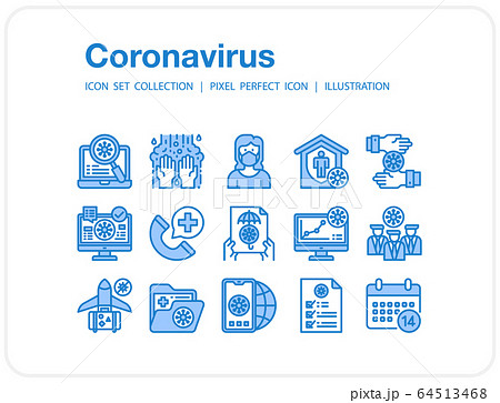 Coronavirus icons set, Pixel perfect icon, Set of icons for web and mobile Coronavirus icons set, Pixel perfect icon, Set of icons for web and mobile 64513468