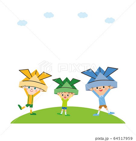 子供の日に元気に飛び跳ねる子供達 子供の日に元気に飛び跳ねる子供達 64517959