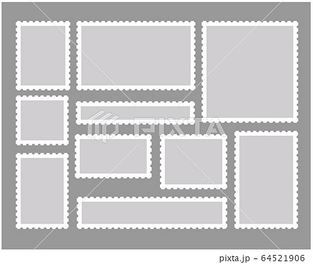 切手ベクターイラスト素材セットのイラスト素材