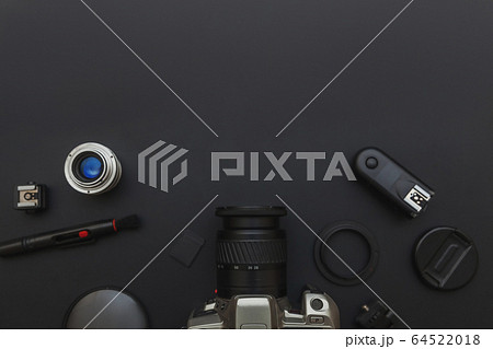 Photographer workplace with dslr camera system, Photographer workplace with dslr camera system, 64522018