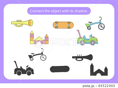 Worksheet onnect the toy with its shadow. Worksheet onnect the toy with its shadow. 64522403