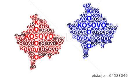Map of Kosovo - vector illustration 64523046