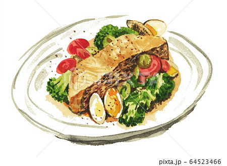 Aquapazza Italian Cuisine White Fish Stock Illustration