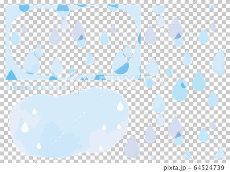 雨粒柄の背景 フレームのイラスト素材