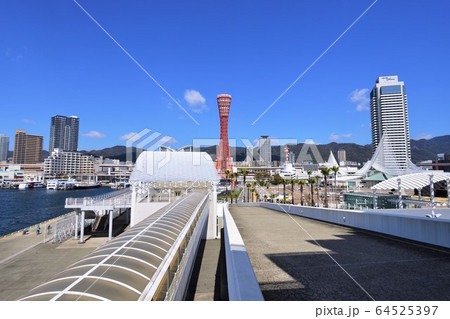 神戸ポートタワーと神戸港 64525397