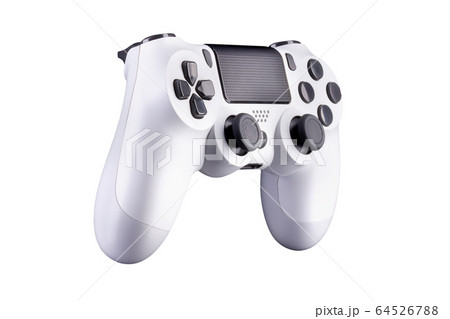 White video game joystick gamepad isolated on a white background 64526788