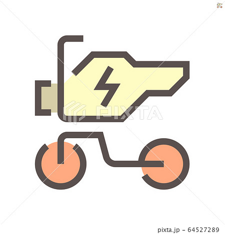 Electric motorcycle vector icon design, 48x48 64527289