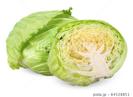 Cabbage isolated on white clipping path Cabbage isolated on white clipping path 64528851