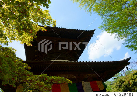 Tahodo Treasure Tower. Bannaji Temple is the most famous Buddhist temple in Ashikaga City 64529481