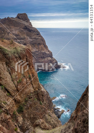 Cliffs and ocean view in Santo Antao island, Cape 64531354
