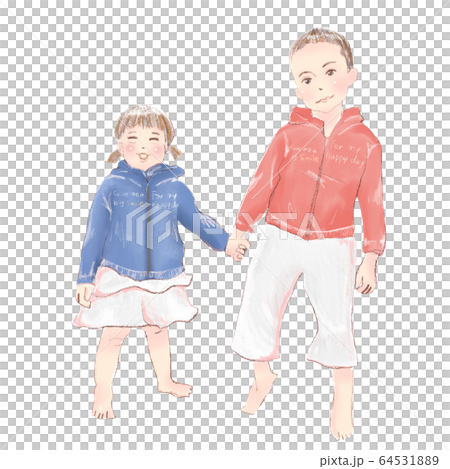 兄弟姐妹手牽著手 64531889
