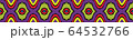 Ikat geometric folklore ornament with diamonds. 64532766