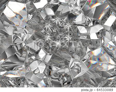 diamond structure extreme closeup and kaleidoscope 64533089