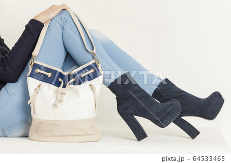 spring blue women's ankle boots 64533465
