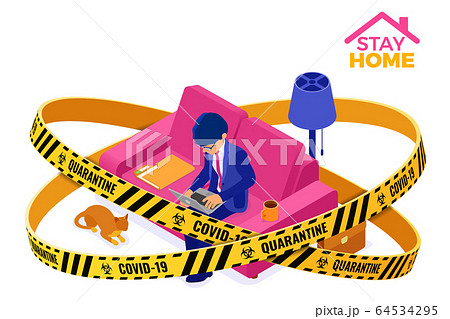 covid-19 coronavirus quarantine stay work home covid-19 coronavirus quarantine stay work home 64534295