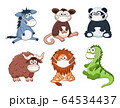 Vector animals in medicine masks 64534437
