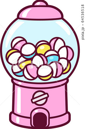 Cute cartoon capsule vending machine - Stock Illustration [64536518] - PIXTA