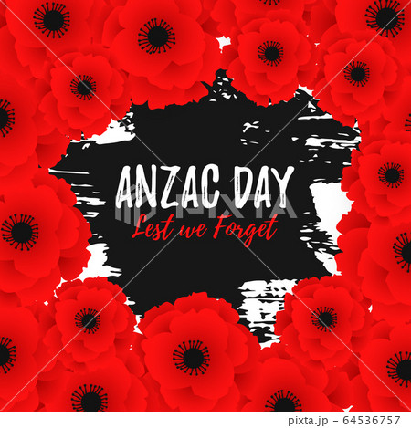 Anzac day text on hand drawing ink 64536757