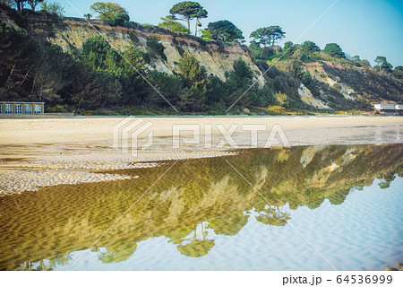 Seaside landscape with an amazing reflection of Seaside landscape with an amazing reflection of 64536999