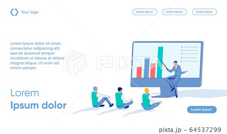 Men Sit Floor and Listen to Teacher with Pointer. Men Sit Floor and Listen to Teacher with Pointer. 64537299