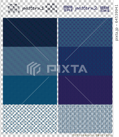 花紋色板安排御史士藍色 64539941