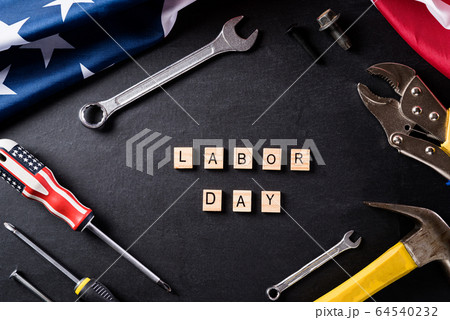Happy Labor day concept. American flag Happy Labor day concept. American flag 64540232