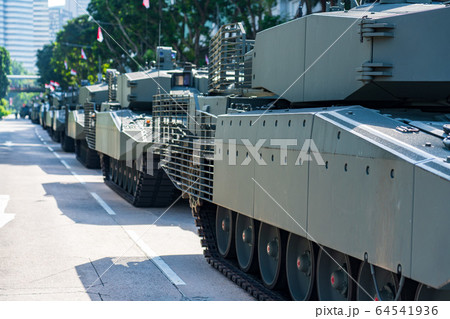 シンガポール軍の戦車の写真素材