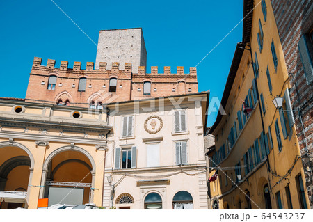 European colorful buildings in Siena, Italy 64543237