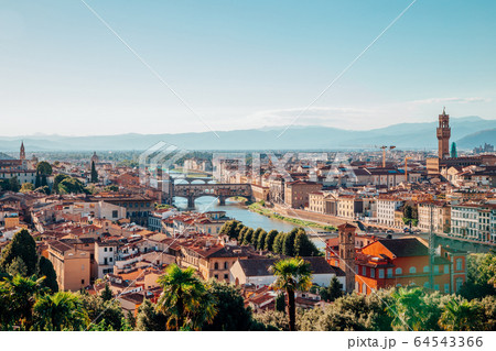 View of Florence cityscape from Piazzale Michelangelo in Italy View of Florence cityscape from Piazzale Michelangelo in Italy 64543366
