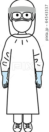 看護師・医師　防護服 64543537