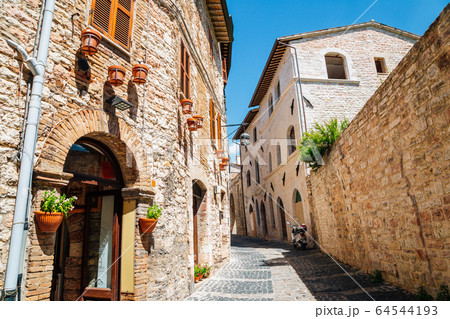 European old street in Assisi, Italy 64544193