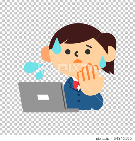學生女生製服電腦上網焦慮 學生女生製服電腦上網焦慮 64545190