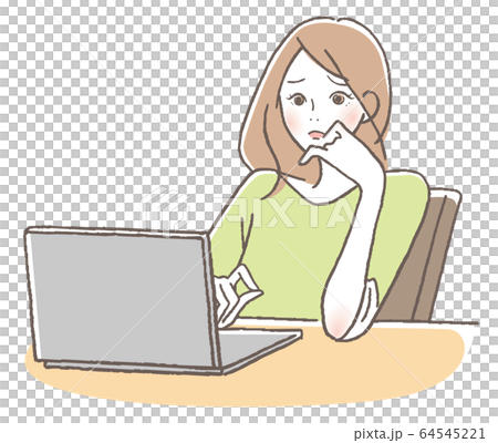 PC troubled woman 64545221