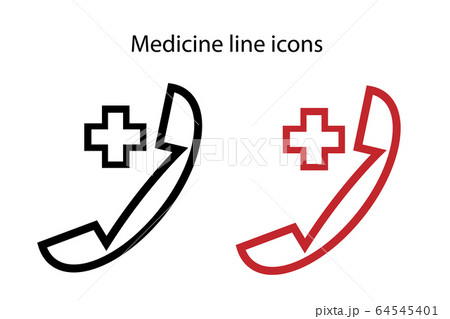 Vector icon on a medical theme, 911, phone 64545401